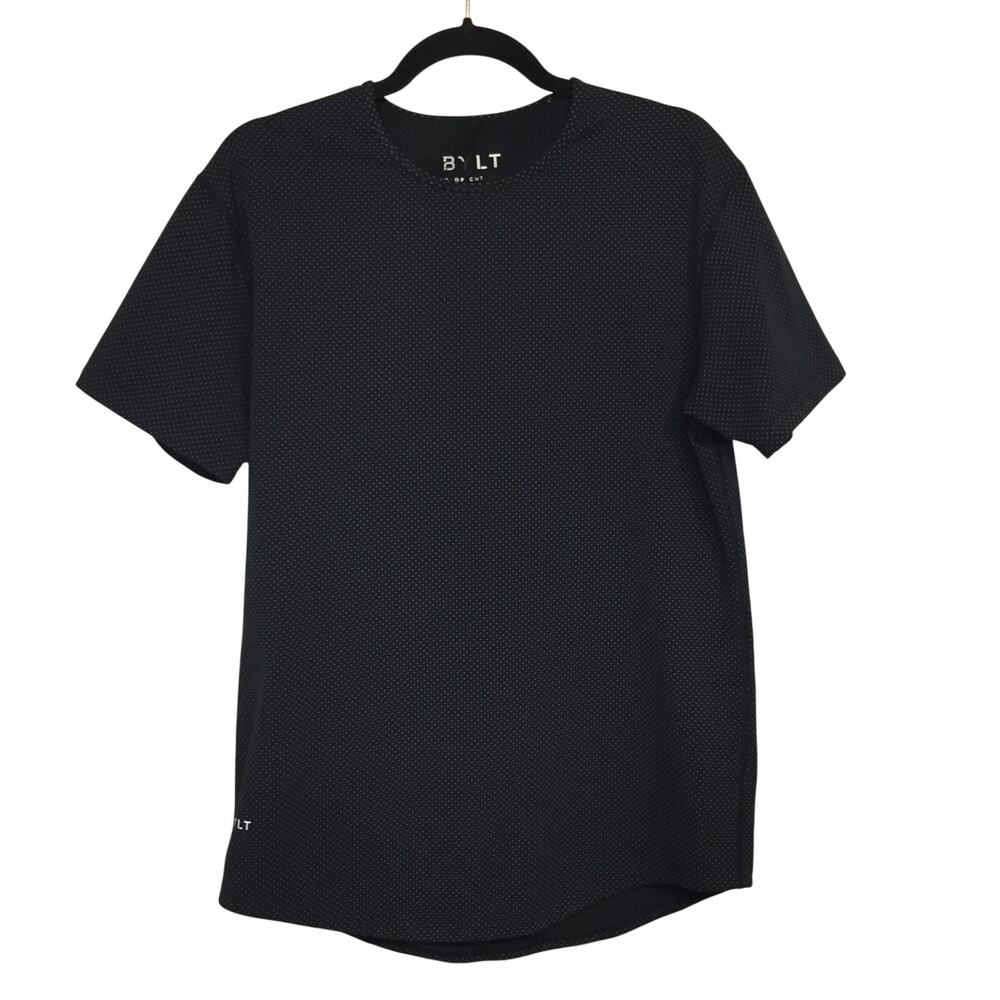 BYLT Drop Cut Lux Polka Dot Round Neck Men's T-Shirt Medium Tailored Athleisure
